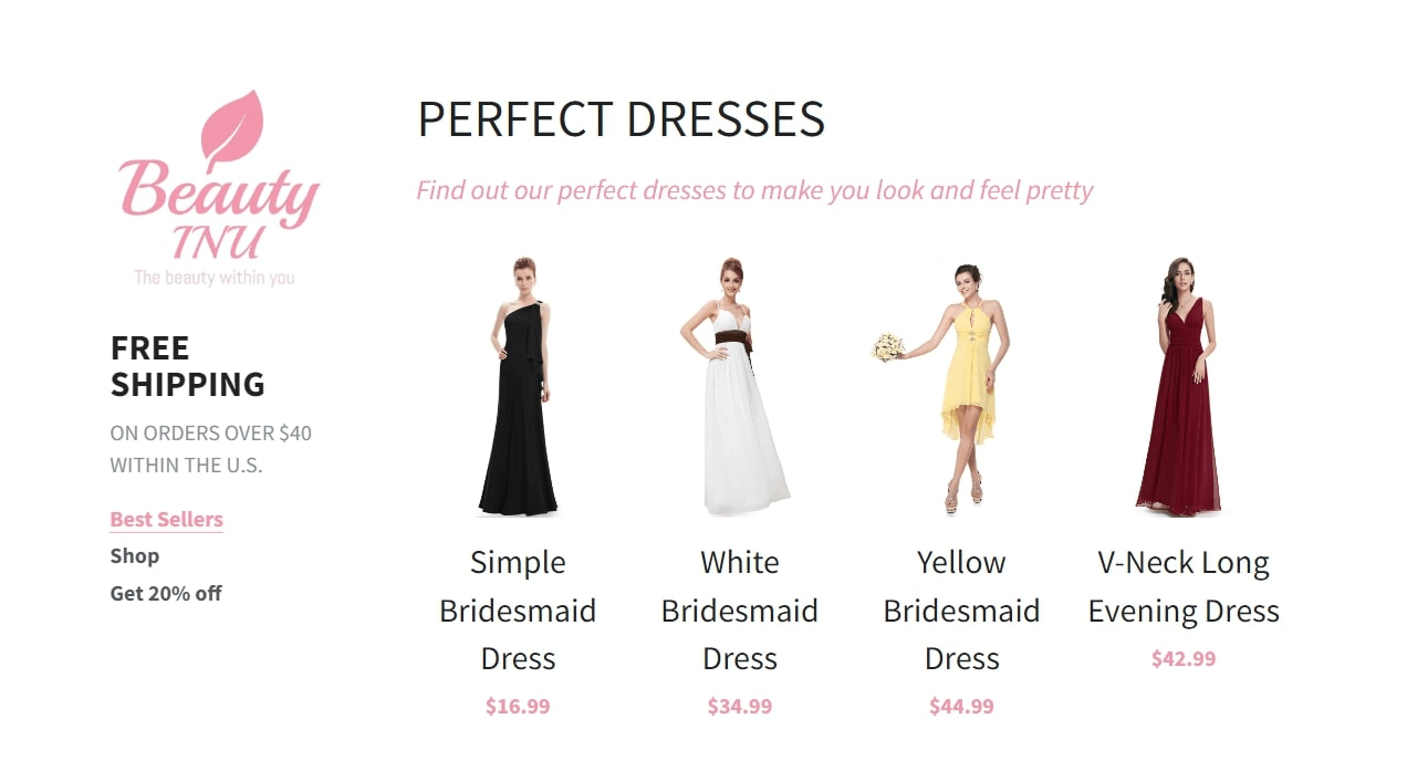 null Beauty INU website